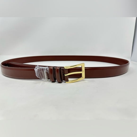 Torino European Tanner Cowhide Saddle Tan Brown Belt Brass Buckle Men's Size 52